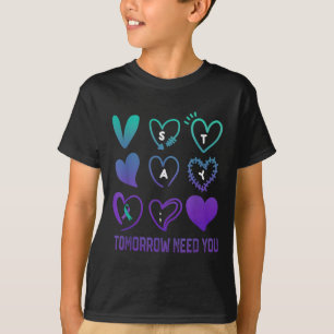 Camiseta Fique Amanhã Precisa de Você Conscientização sobre