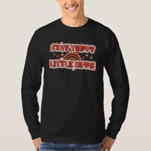 Camiseta Fique Animado Pequeno Hippie Arco-Íris Hippies Vin