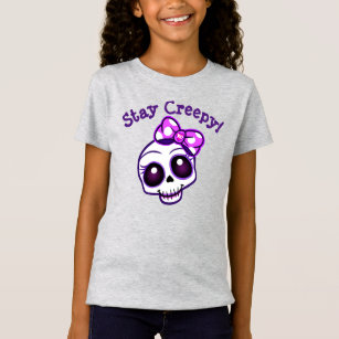 Camiseta "Fique Assustador!" T-shirt Creepy Kawaii Skull