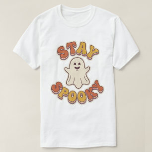 Camiseta Fique Assustadoramente Fofo Design de Fantasma Ret