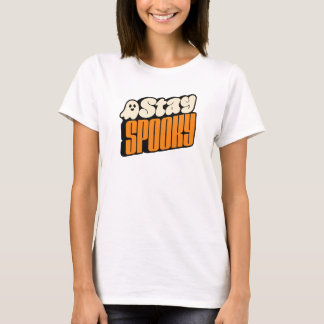 Camiseta Fique Assustadoramente Retro Fantasma de Halloween