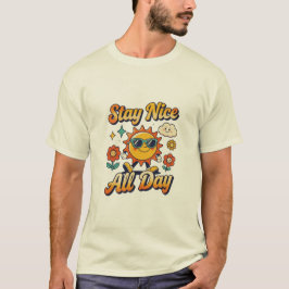 Camiseta Fique Bem Todo o Dia Design de Sol