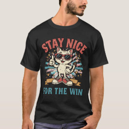 Camiseta Fique Bonito Para Vencer Gato Fofo