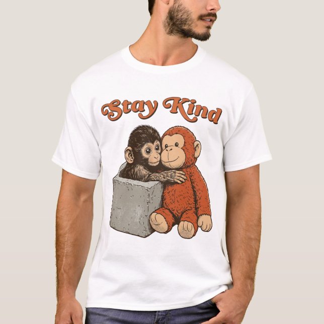 Camiseta Fique Bonzinho Bebê Macaco Punch (Frente)