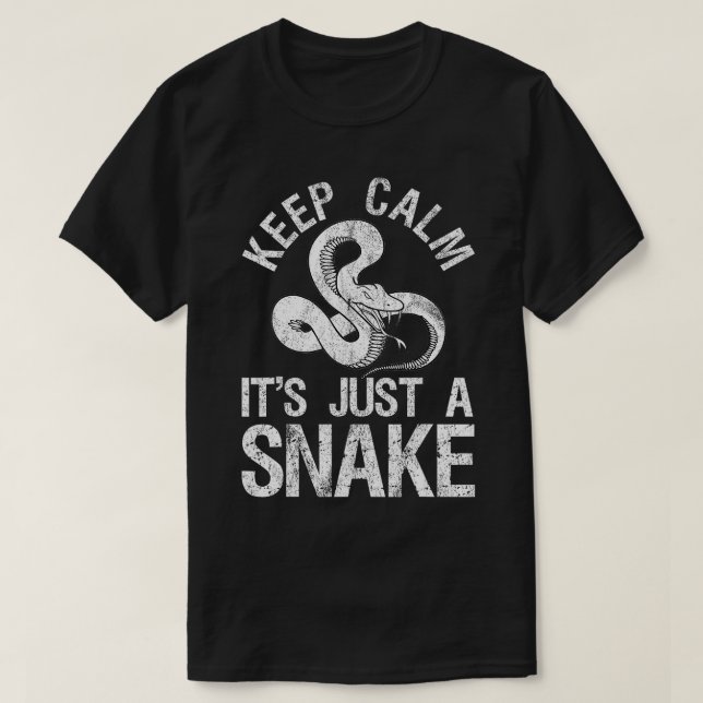 Camiseta Fique Calmo É Apenas Um Cobra (Frente do Design)