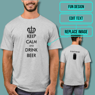 Camiseta Fique calmo e beba cerveja lá