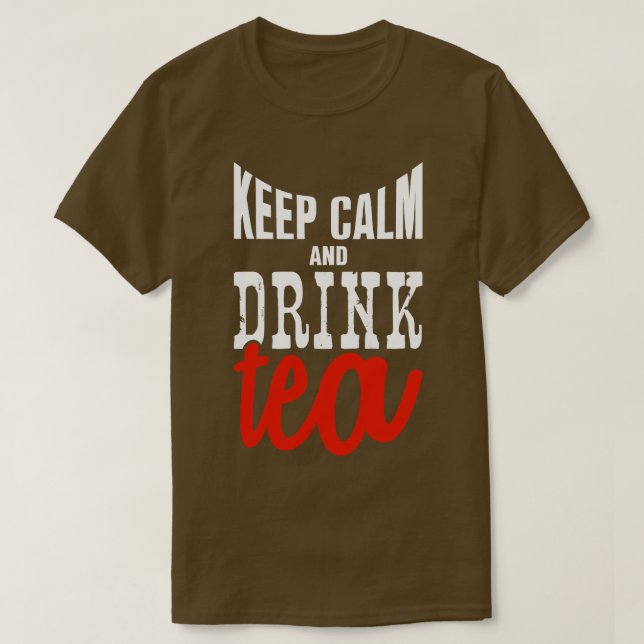 Camiseta Fique calmo e beba chá (Frente do Design)