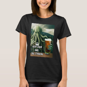 Camiseta Fique calmo e chame Cthulhu Lovecraft