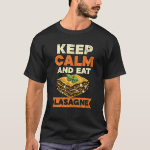 Camiseta Fique Calmo E Coma Massas De Lasagna Espaguete Não
