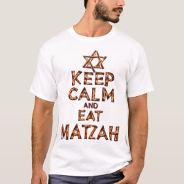 Camiseta Fique calmo e coma Matzah Engraçado Design