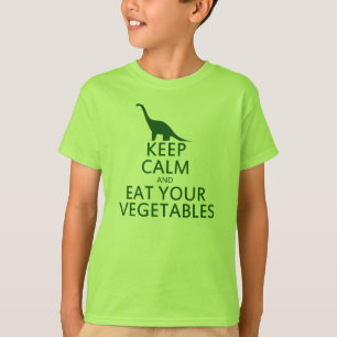 Camiseta Fique calmo e coma seus vegetais