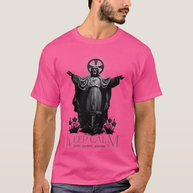 Camiseta Fique Calmo E Confie Em Jesus (Frente)
