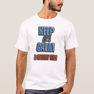 Camiseta Fique Calmo e continue,