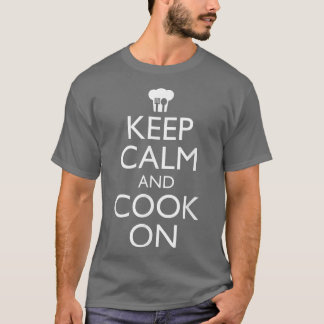 Camiseta Fique Calmo E Cozinhe Com Cozinhar Engraçado