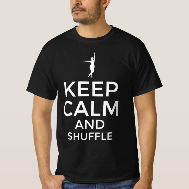 Camiseta Fique calmo e embaralhe (Frente)