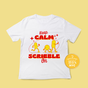 Camiseta Fique Calmo E Escrivado Na T-shirt Unisex Do Autor