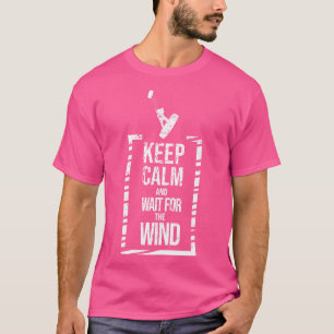 Camiseta Fique calmo e espere pelo vento Kitesurfing
