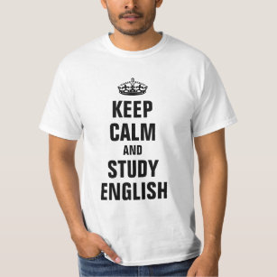 Camiseta Fique calmo e estude inglês