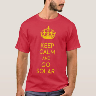 Camiseta Fique calmo e fique amarelo solar