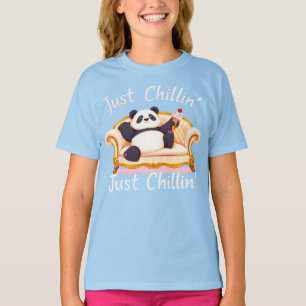 Camiseta Fique calmo e fique calmo com Sorvete