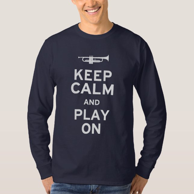 Camiseta Fique calmo e jogue (Frente)