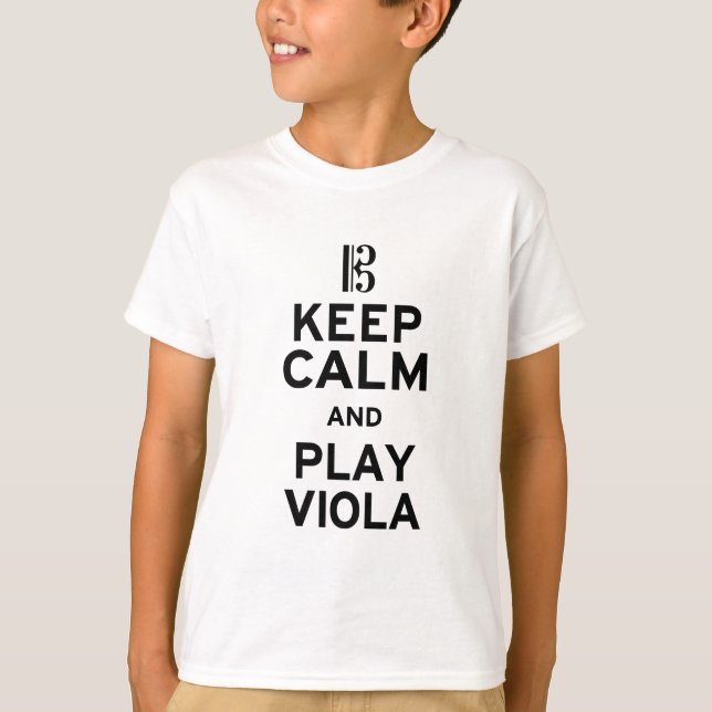 Camiseta Fique calmo e jogue a Viola (Frente)