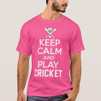 Camiseta Fique Calmo E Jogue Cricket