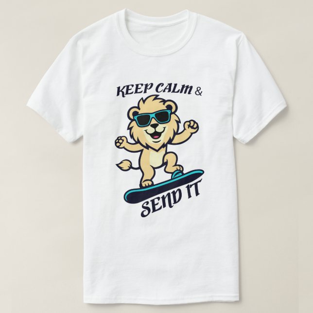 Camiseta Fique calmo e mande-o (Frente do Design)