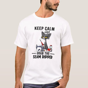 Camiseta Fique Calmo E Pegue O Estripador Louco De Gato Sew