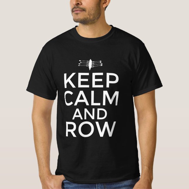 Camiseta Fique calmo e remando (Frente)