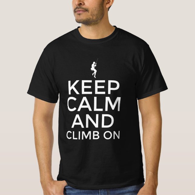 Camiseta Fique calmo e suba (Frente)