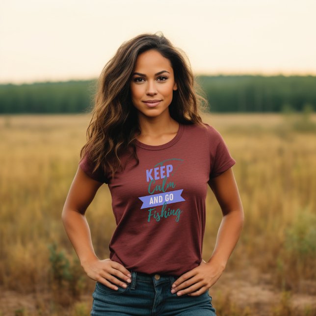 Camiseta Fique calmo e vá pescar (Criador carregado)