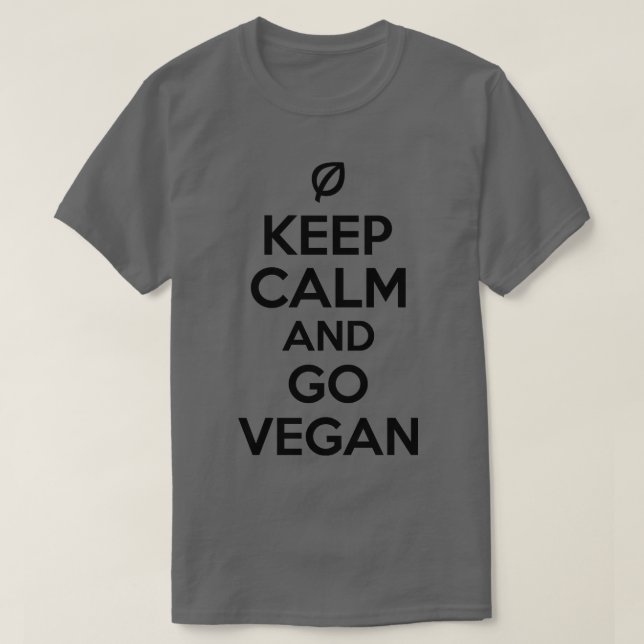 Camiseta Fique calmo e vá vegan (Frente do Design)