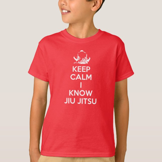 Camiseta Fique calmo - Eu conheço Jiu Jitsu (Frente)