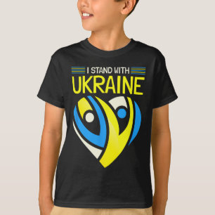 Camiseta Fique Com A Bandeira Da Ucrânia Anti-Putin Diga Nã