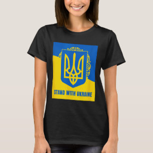 Camiseta Fique Com A Ucrânia - Apoie A Ucrânia, Pare A Guer