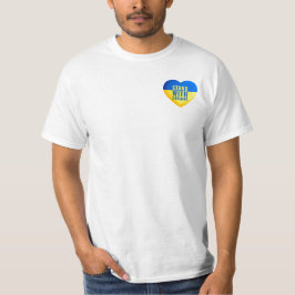 Camiseta Fique com a Ucrânia. Apoie o coração da Ucrânia. C