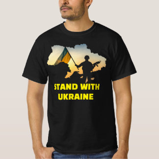 Camiseta Fique com a Ucrânia - Apoio e Solidariedade