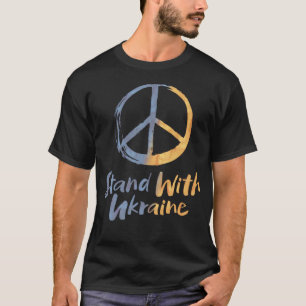 Camiseta Fique Com a Ucrânia - Símbolo de Paz Sinal de Libe