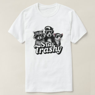 Camiseta Fique com Arte de Óculos de Sol de Guaxinim Gambá