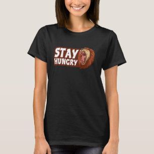 Camiseta Fique Com Fome, Leão Arado, Animais Selvagens Insa
