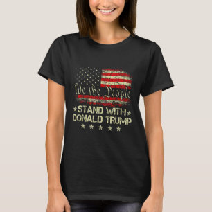 Camiseta Fique com o apoio de Donald Trump 2024 Leva a Amér