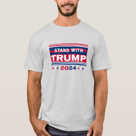Camiseta Fique com Trump~2024~MAGA