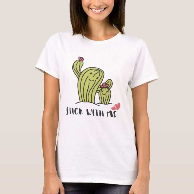 Camiseta Fique Comigo Cactus Love (Frente)