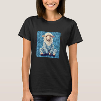 Camiseta Fique Confortável com uma Ovelha Divertida de Pija