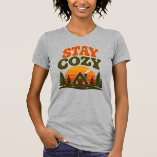 Camiseta Fique Confortável Design Retro Cabine Pôr do Sol V