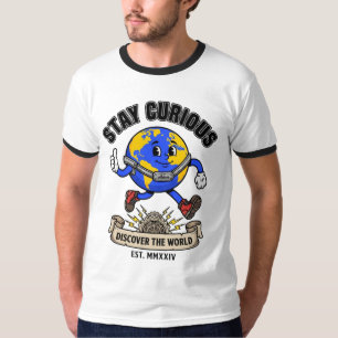 Camiseta Fique Curioso Descubra O Globo Mundial
