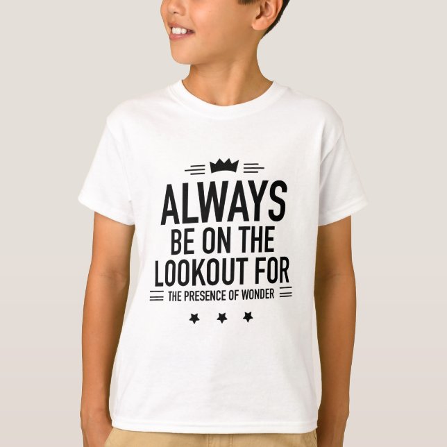 Camiseta Fique de olho preto (Frente)
