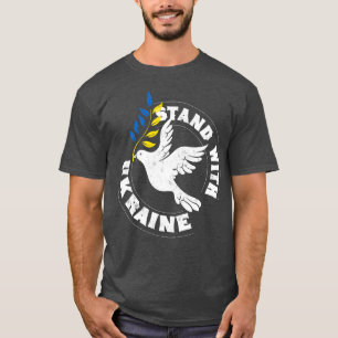Camiseta Fique de pé com a Dove da Paz na Ucrânia