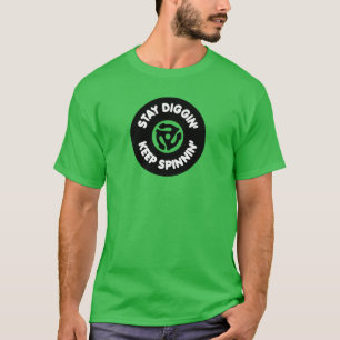 Camiseta Fique Diggin' e mantenha o registro de vinilo de 4
